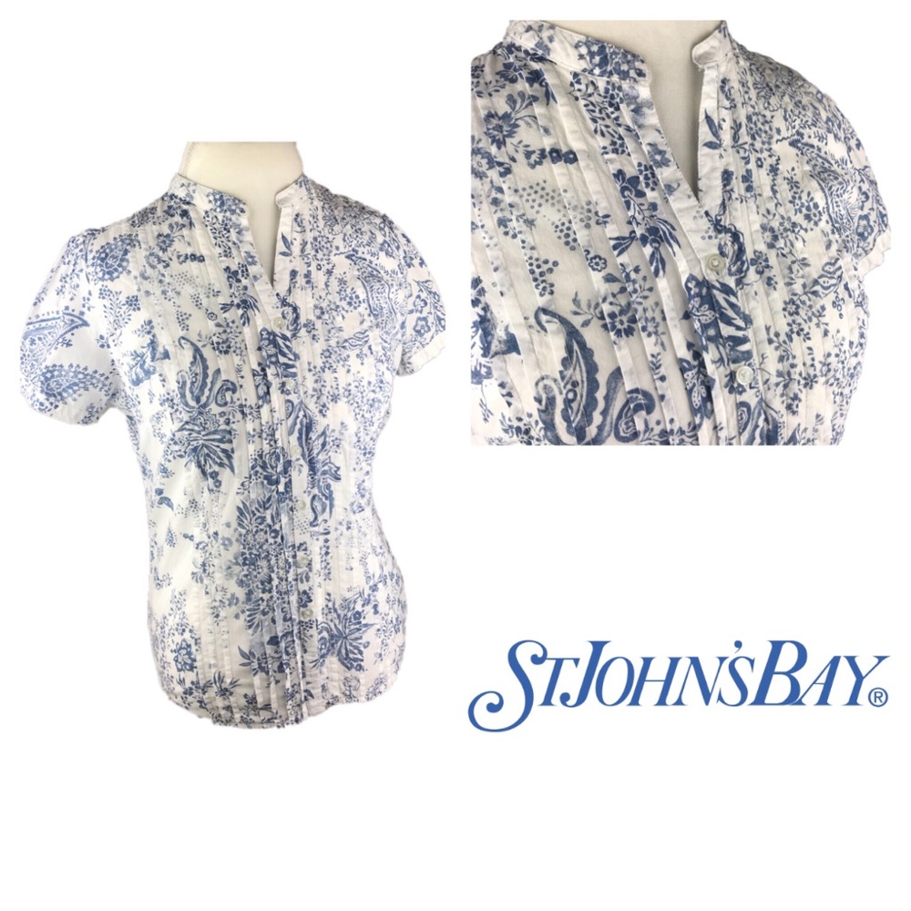 St. John’s Bay Floral and Paisley Print Shirt.